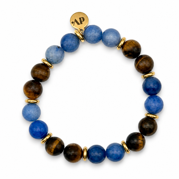 Pulsera Boreal Azul y Ojo de Tigre